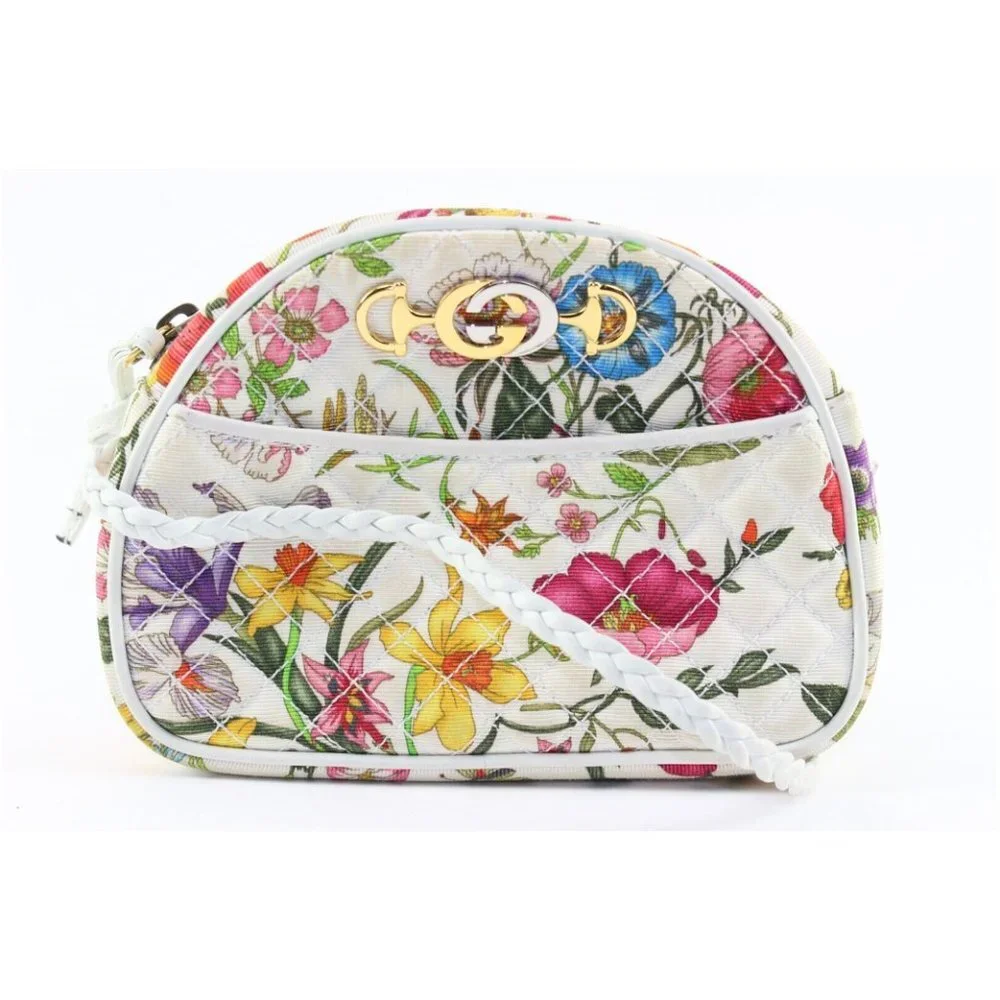 GUCCI Quilted Floral Trapuntata Crossbody 4GK0104K
